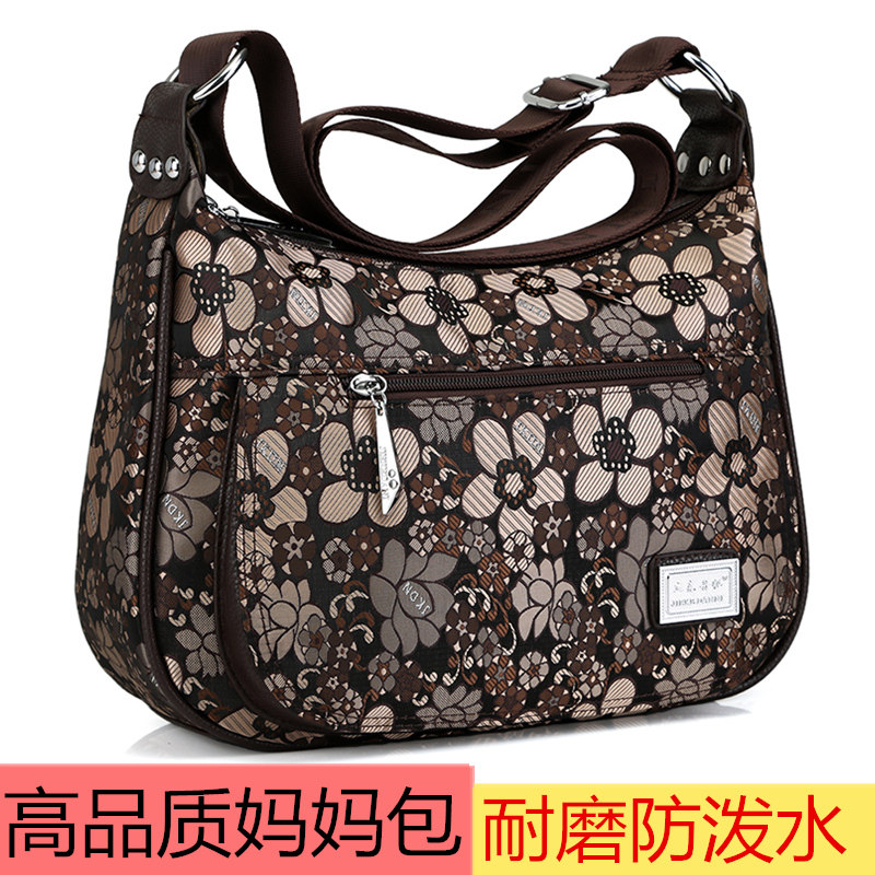 中老年女包单肩包妈妈包秋冬款中老年布包斜跨休闲包帆布单肩女包