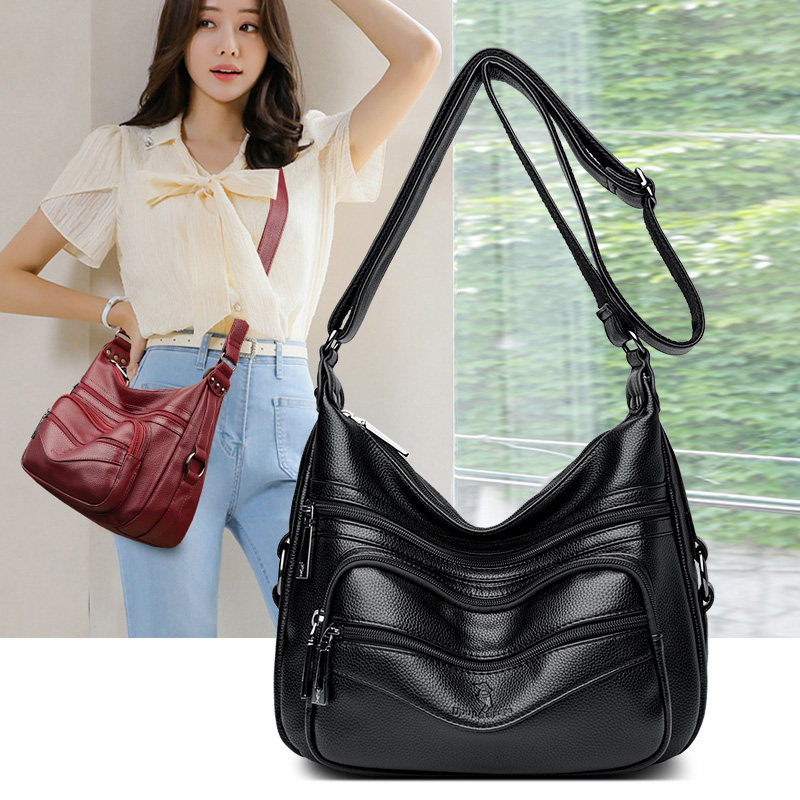 中老年女包包大容量妈妈斜挎包多隔层潮流气质婆婆单肩包休闲女包