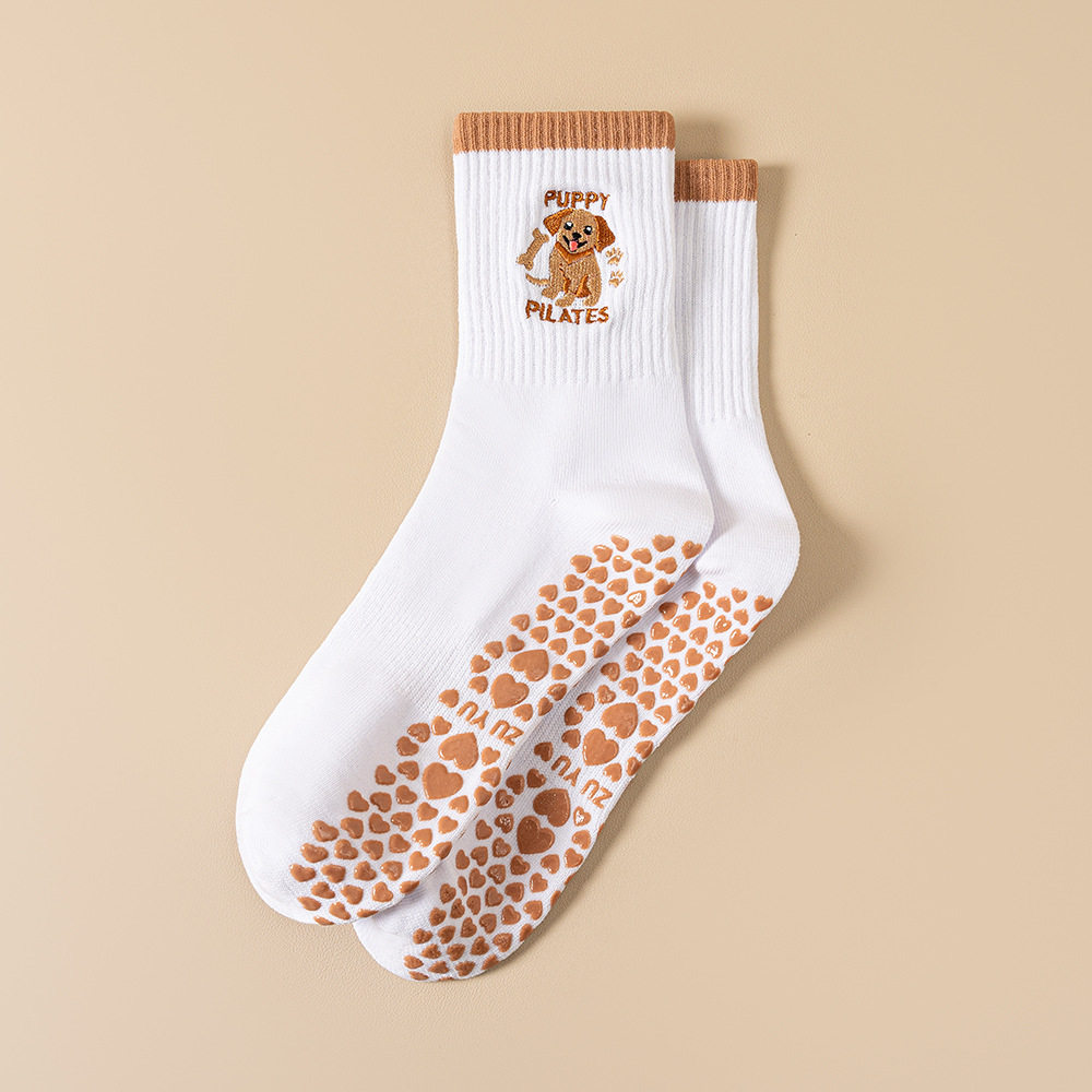 普拉提专业防滑瑜伽袜中长筒袜子