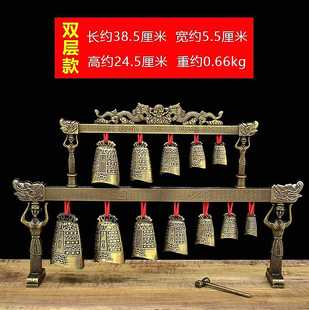 仿古编钟乐器可演奏中式合金青铜器家居摆件工艺饰品婚庆影视道具