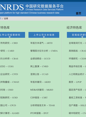 数据代查代找CNRDSCSMAR数据库国泰安数据库CNRDS数据cnrds数据库