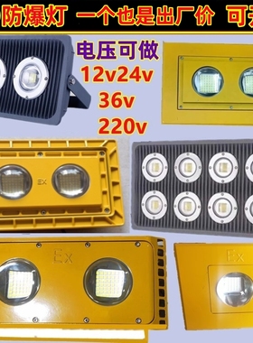 隧道灯LED防爆灯工地施工100W低压36V24防爆投光灯仓库厂房照明灯