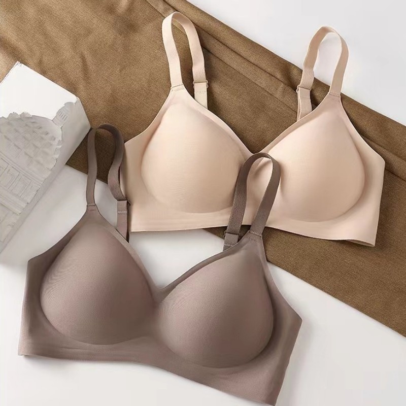 性感无钢圈聚拢果冻条外扩内衣女