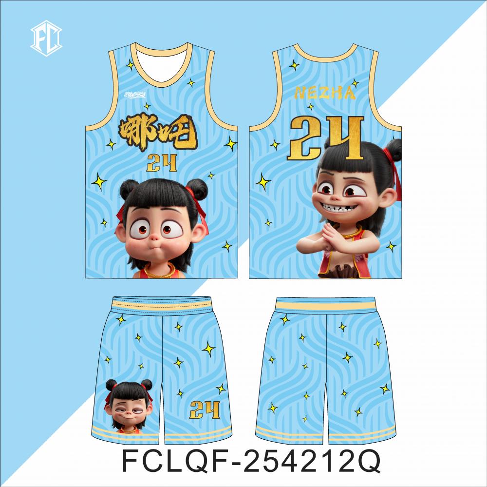 小学生篮球服套装卡通哪吒系列球衣儿童运动训练比赛幼儿园表演服
