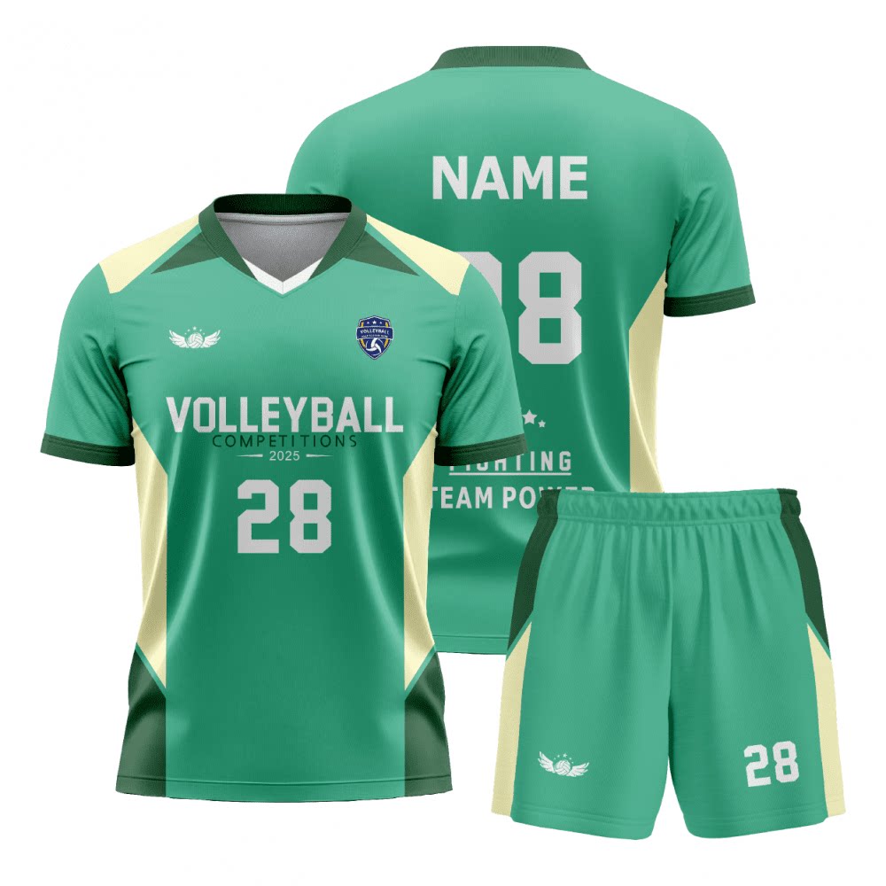 2026新款排球服套装女定制学生速干男短袖训练比赛队服透气排球衣
