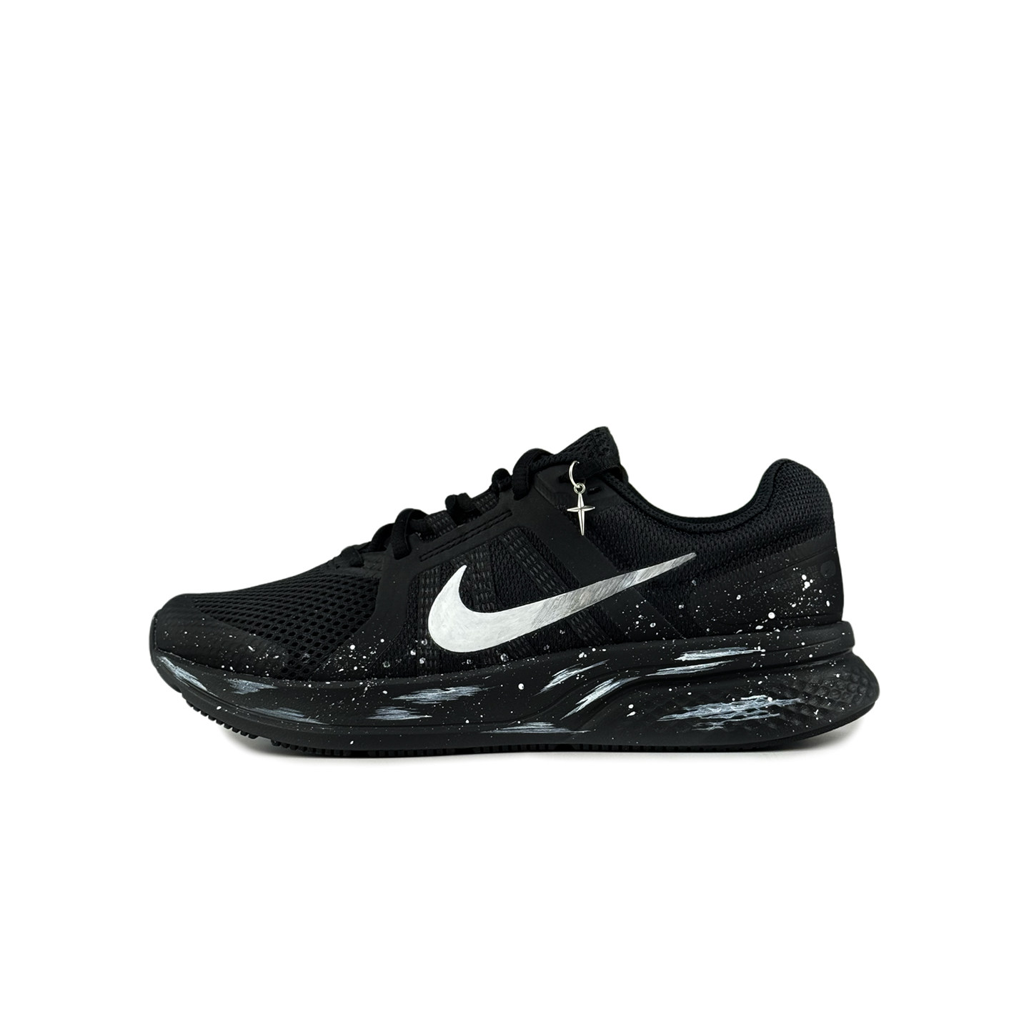 【定制球鞋】NIKE耐克 Run Swift 2 星夜疾驰 潮流黑色简约跑步鞋 - 实物图