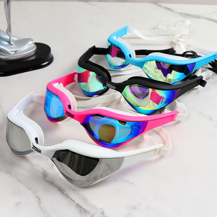 新款游泳眼镜成人男女通用防雾防水防紫外线炫彩高档专业竞速泳镜