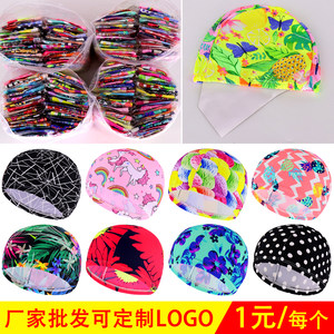 布泳帽男女成人高弹花色黑色批发