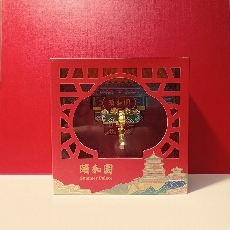 国风现货速发北京文创颐和园斗拱冰箱贴磁贴金属旅游伴手礼磁吸