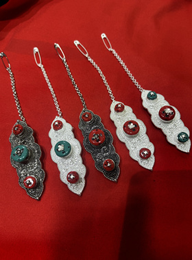 24年新款复古民族风胸针合金配饰品别针胸针胸花链条配饰邮政包邮