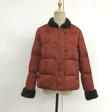 丽之依然8161商场同款女冬季2025新休闲百搭国风白鸭绒羽绒服外套