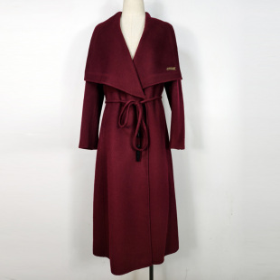 DF9320新2024秋冬高端显瘦长款 加厚羊驼绒绵羊毛双面羊绒大衣外套