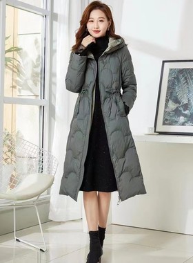 Y3192 新款2023冬季时尚修身显瘦中长保暖白鸭绒羽绒服外套Y3176