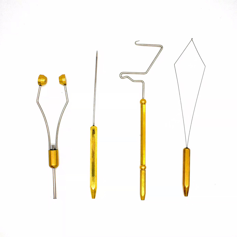 飞蝇钩绑制工具  绑钩器钳台 绕线器 打结器 穿线器 挑针毛钩材料