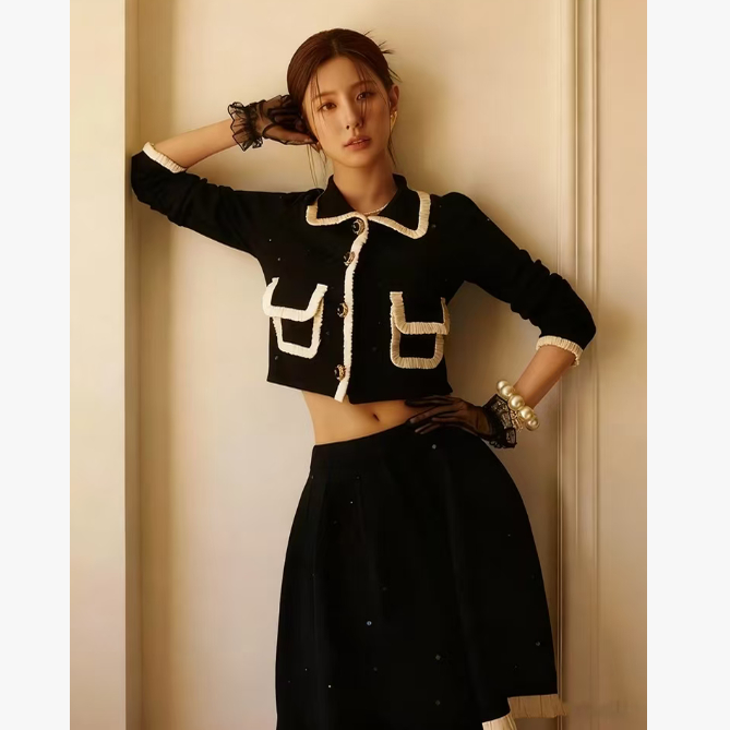 【非市场版 赵美延同款】外套+半裙C-001M6478