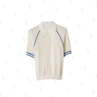 MIU｜短袖针织Polo衫学院风针织衫C-001M7319
