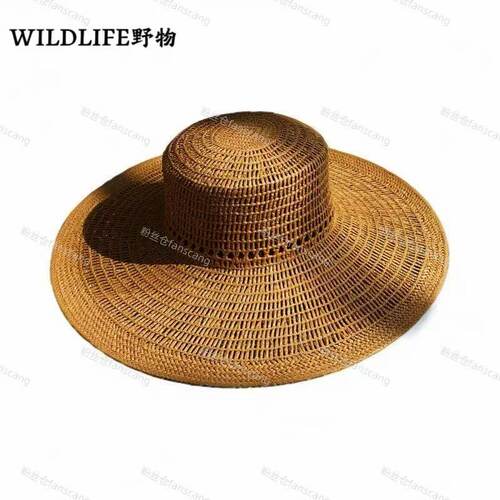 WILDLIFE｜镂空编织大帽檐平顶草帽C-001M7088