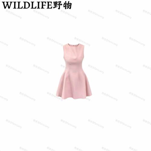 WILDLIFE｜高奢丝毛多片立裁无袖连衣裙C-001M7609
