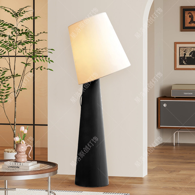 中古落地灯侘寂风客厅沙发旁卧室酒店民宿茶室灯设计师氛围立式灯