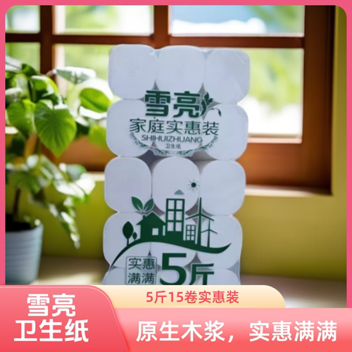 卷筒纸雪亮无芯15卷5斤装