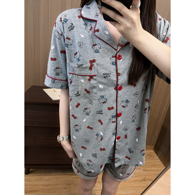 韩系卡通KT猫纯棉睡衣女