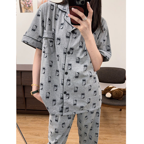 日系卡通凯蒂猫纯棉睡衣女