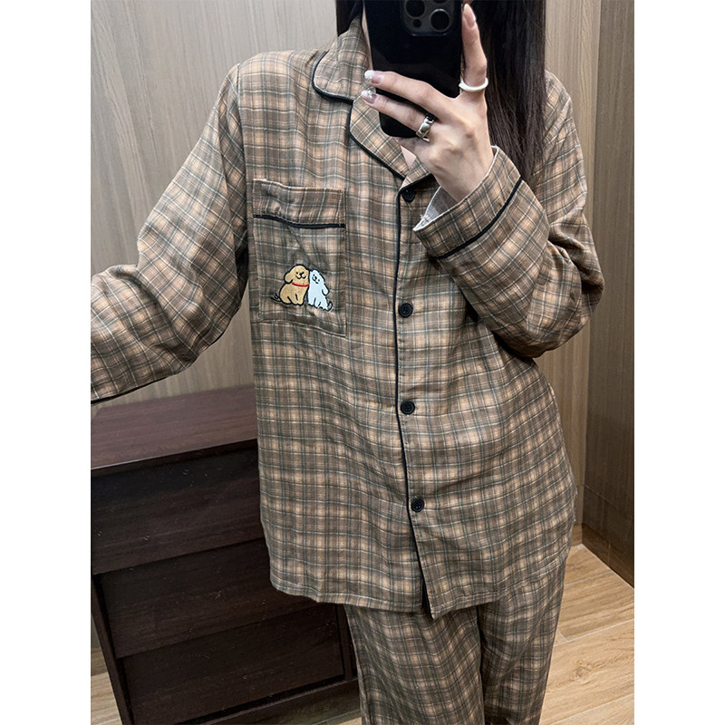 韩系小狗睡衣女婴儿棉纱