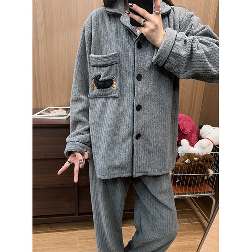 韩国卡通腊肠狗睡衣女