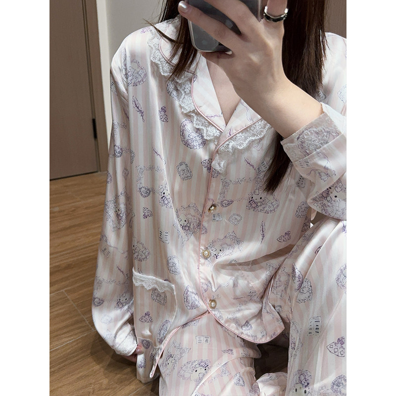 韩国花边款凯蒂猫睡衣女春夏