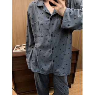 韩系星星睡衣女士慵懒德绒保暖秋冬俏皮长袖长裤y2k风家居服套装