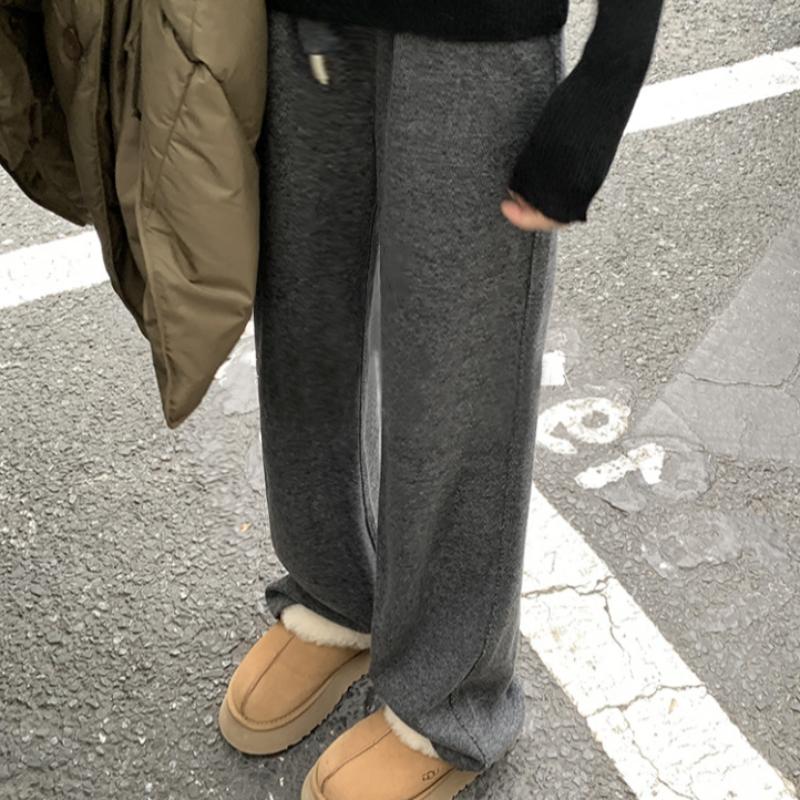 JUNE11休闲高腰显瘦长裤阔腿裤