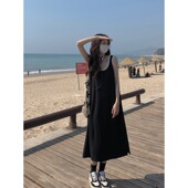 韩版 甜辣连衣裙潮牌 夏背心裙女夏外穿200斤宽松美式 2025夏季 新款