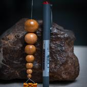 散珠 西藏千年雷击桃木原木无漆蜡不上油手串佛珠项链挂件单珠
