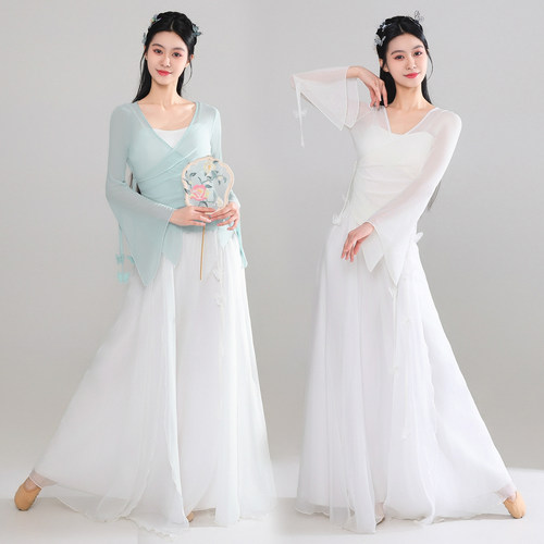 古典舞蹈服女飘逸仙身韵弹力纱衣