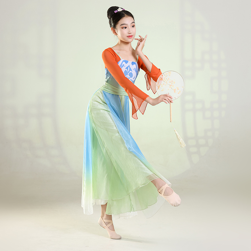 儿童古典舞演出服女童古风表演