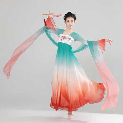 汉唐舞蹈服古典舞服装女飘逸仙