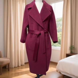 女常规羊毛呢外套翻领外套衣服女装秋冬羊绒大衣女装新款网红爆款