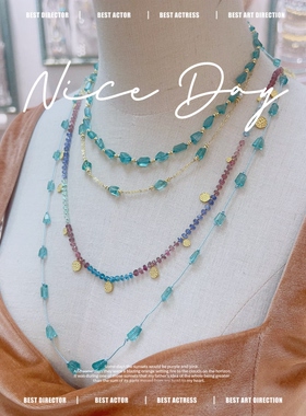 天然磷灰石原创手工法式复古锁骨