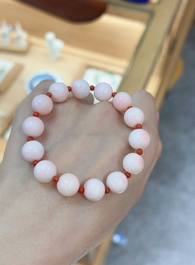 天然女王贝南红10mm原创手串