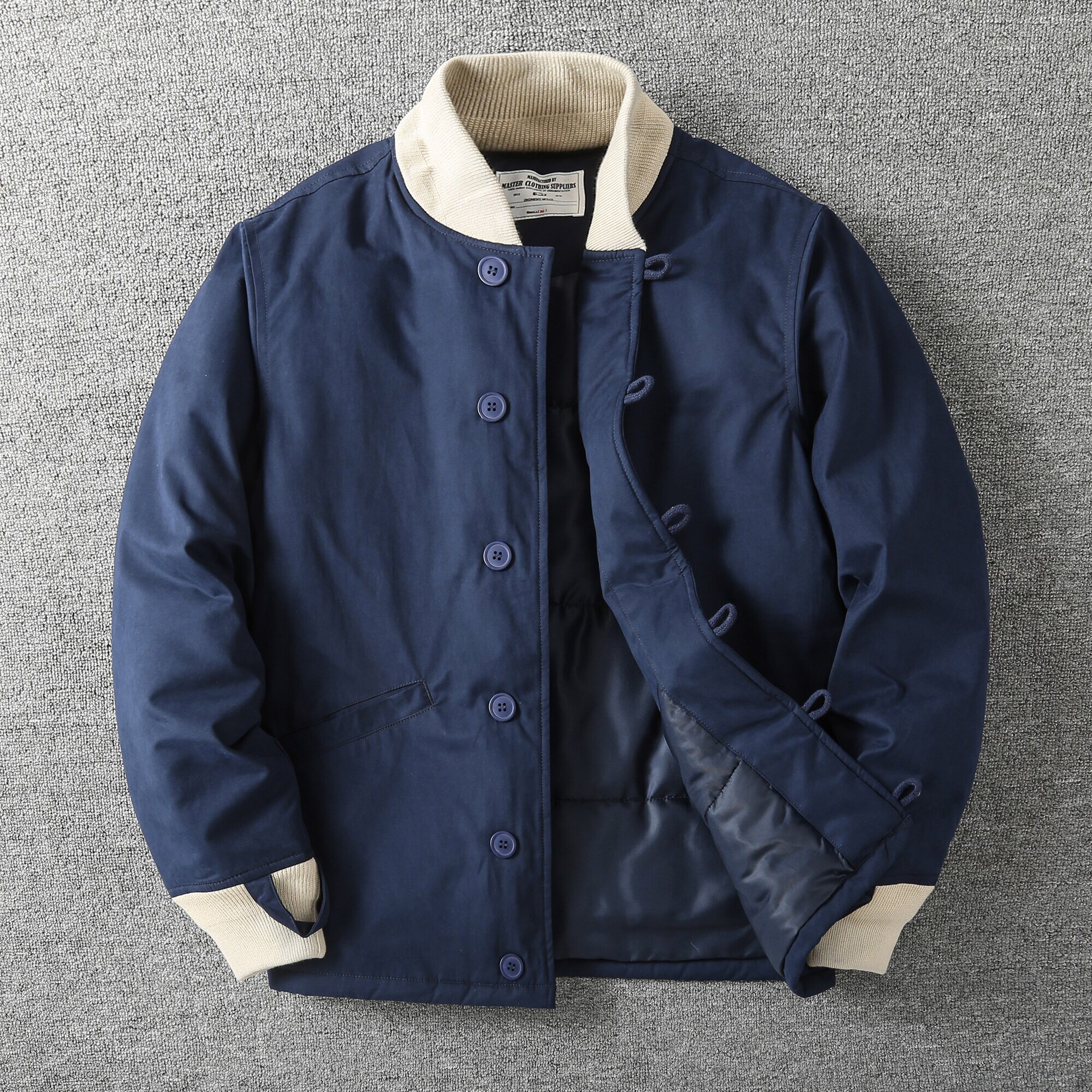 男士棒球服保暖夹棉夹克