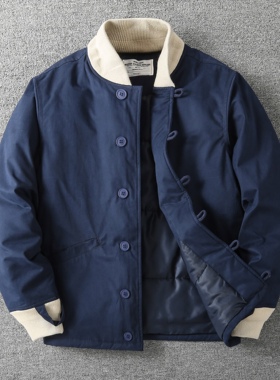 冬季复古棒球服外套加厚夹棉工装夹克M43内胆棉衣男士保暖小棉袄