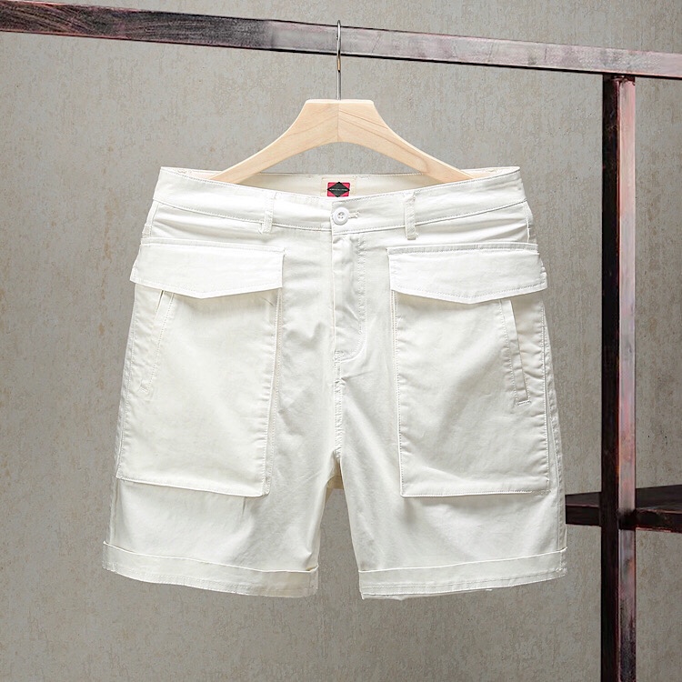 夏季美式多口袋弹力工装短裤男潮牌ins余文乐宽松休闲5五分裤中裤