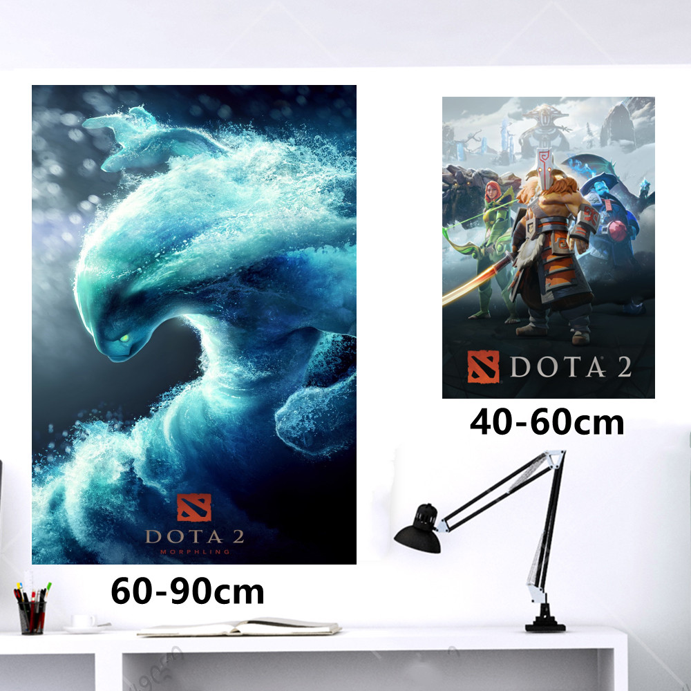 DOTA2 刀塔2地图游戏周边挂画海报 布质防水房间网咖电竞房装饰画