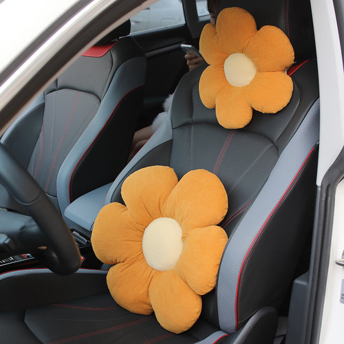 四季通用汽车枕头护颈枕女士靠垫