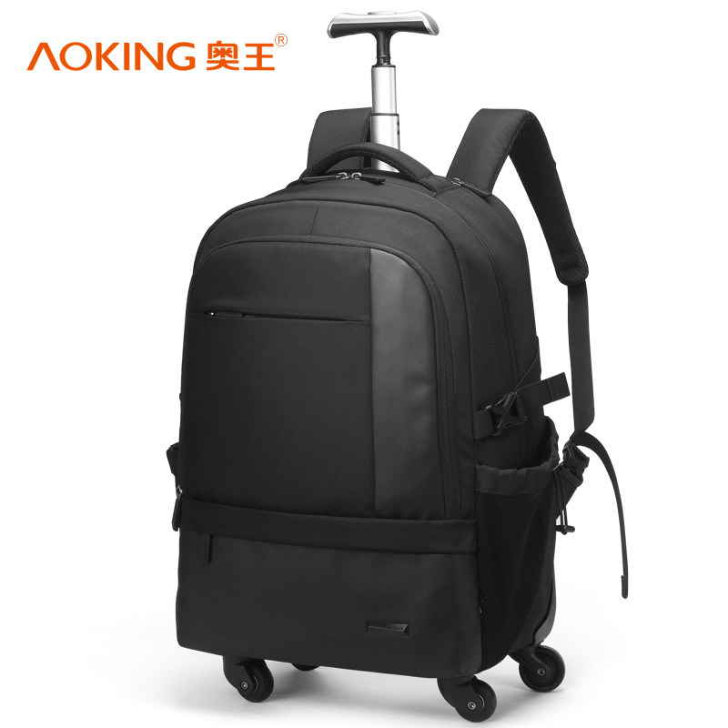 AOKING TROLLEY BACKPACK FOR ADULTS JUNIOR HIGH SCHOOL STUDENTS SCHOOL BAG SWIVEL MENS BACKPACK WOMENS WHEELS