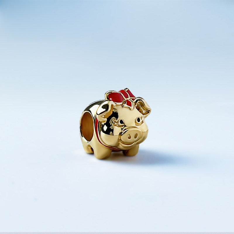 pandora潘多拉官网正品本命年礼物转运手链金猪串珠767815enmx