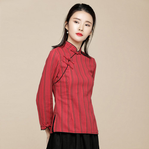 玉想上衣复古旗袍盘扣中式女装