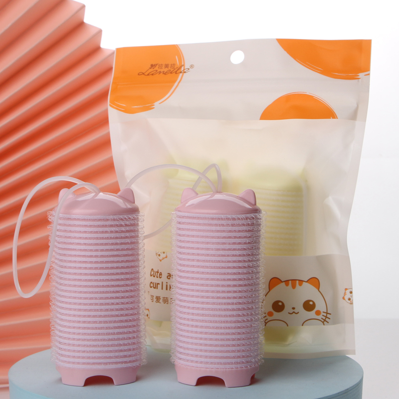 自粘筒卷发器不伤发带夹子内扣空气刘海垫发根蓬松头发卷梨花卷发