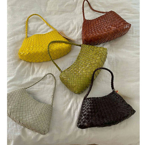 小众dragon编织包头层牛皮包
