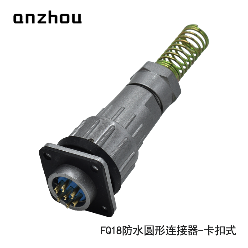 FQ18-12TK/12TJ防水圆形连接器卡扣式快速连接航空插头FQ18-12ZJ